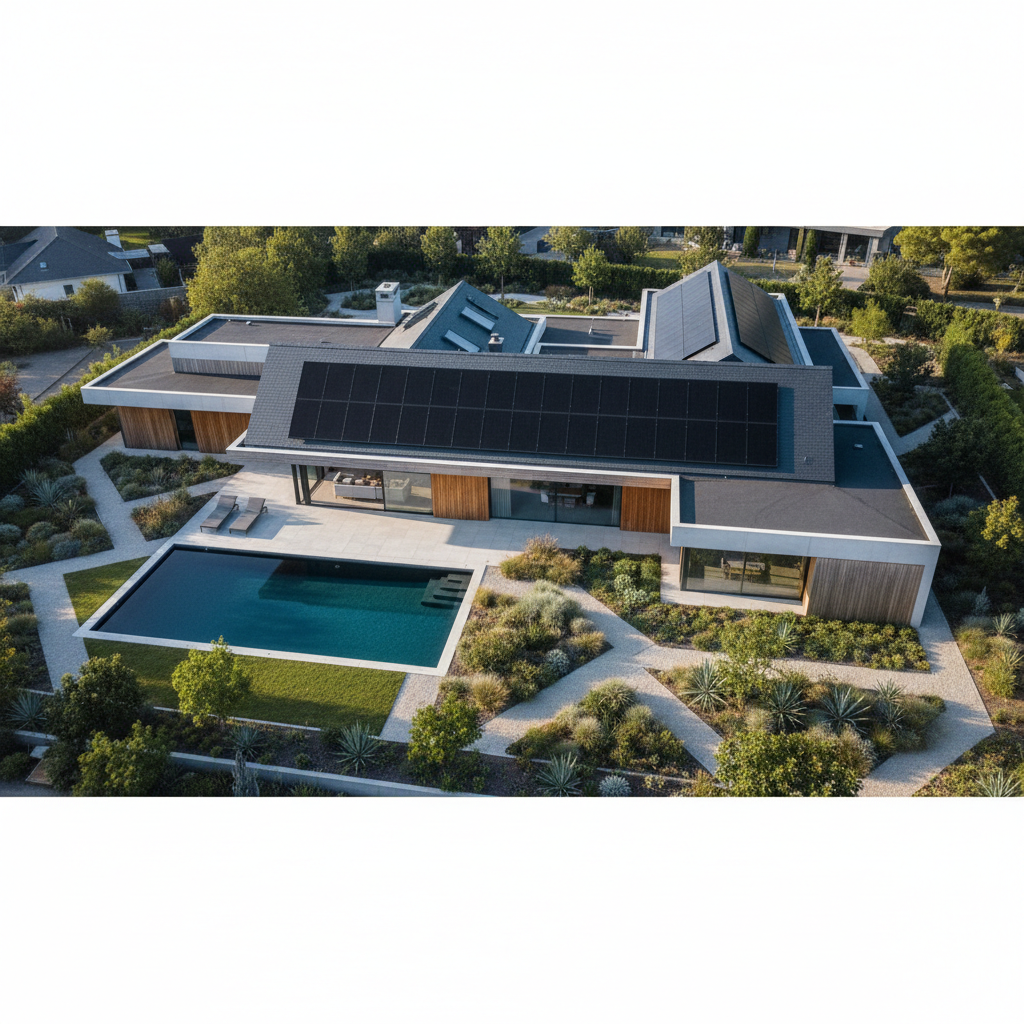 Toiture photovoltaïque moderne