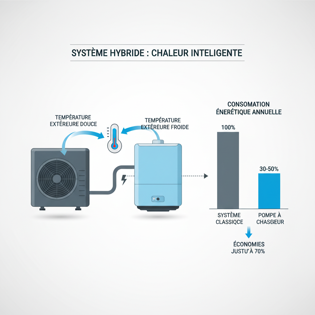 Fonctionnement du chauffage hybride